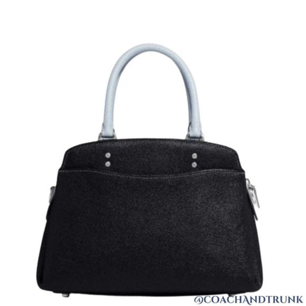 COACH Midnight and Light Blue Leather Mini Lillie Crossbody Silver Accents NWT - Picture 9 of 10